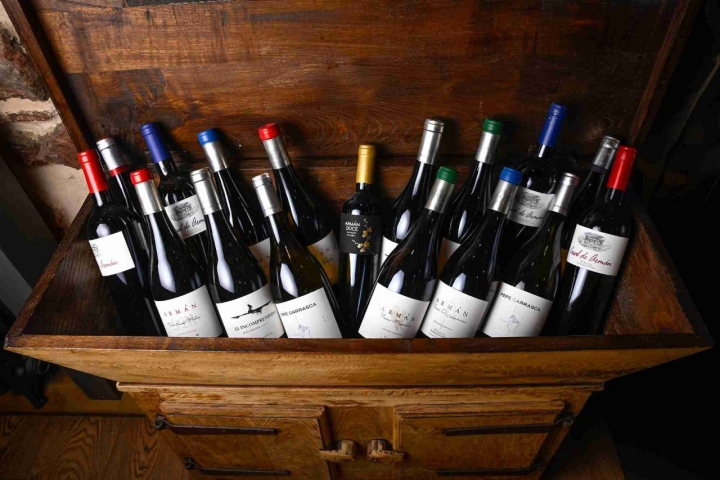Algunos de los vinos de esta bodega familiar.