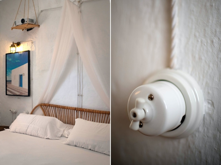 Detalles de una habitación del Cortijo La Loma (Níjar, Almería).