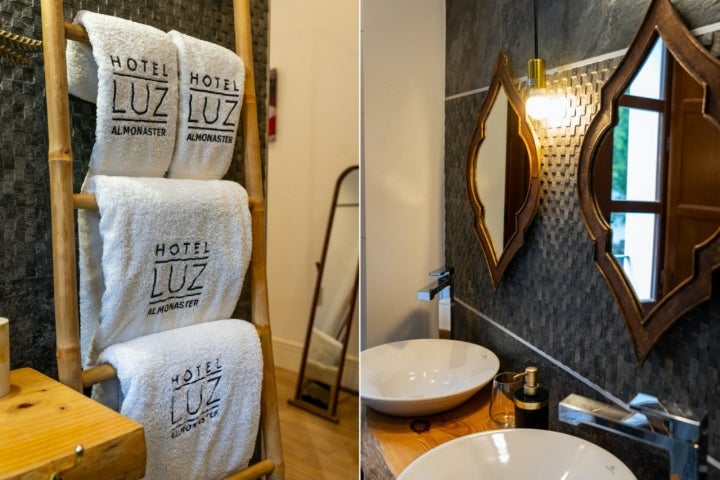 Detalles del baño del hotel Luz Almonaster