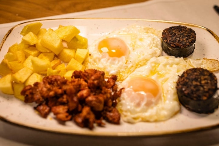 El plato estrella del menú Peregrino.