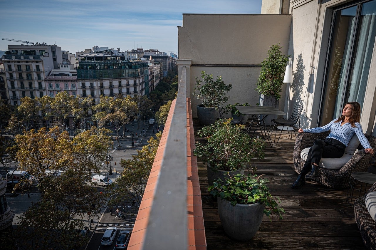 La terraza de 20 m2 de la Suite Alma, una de las estancias más especiales del hotel.