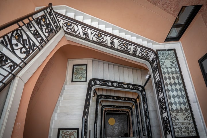 Mosaicos romanos de la escalera