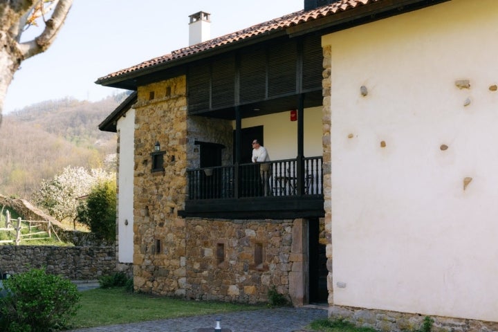 Balcón trasero del hotel Palacio de Arriba (Mieres, Asturias)