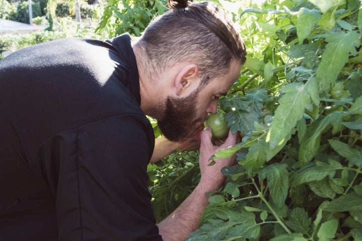 Chef en el huerto