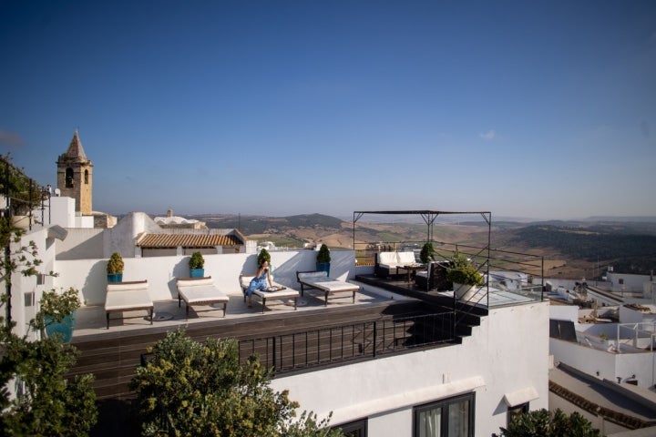 Hotel V... (Vejer de la Frontera, Cádiz) terraza