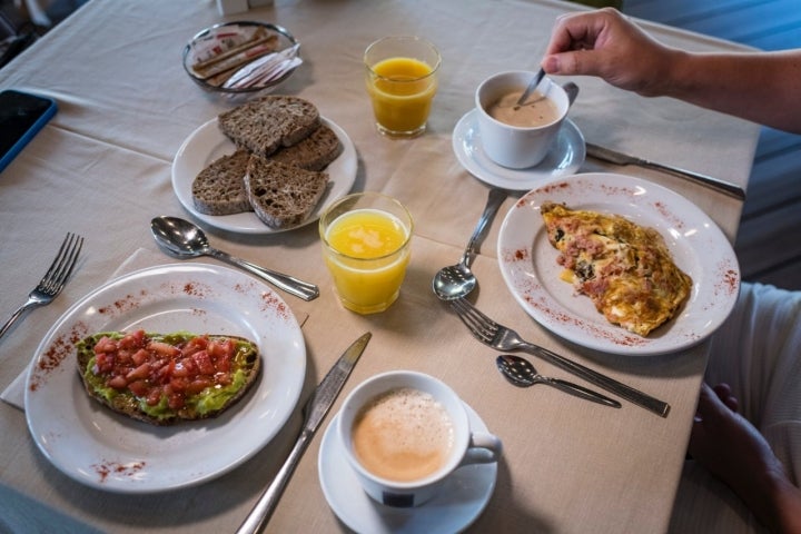 Desayuno del hotel Villalba (Vilaflor, Tenerife).
