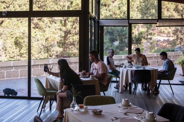 Comedor del hotel Villalba (Vilaflor, Tenerife).