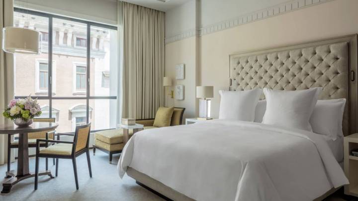 El hotel cuenta con 200 habitaciones y suites. Foto: Four Seasons Hotel Madrid.