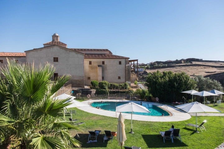 La piscina de la 'Hospedería Conventual de Alcántara' (Cáceres).