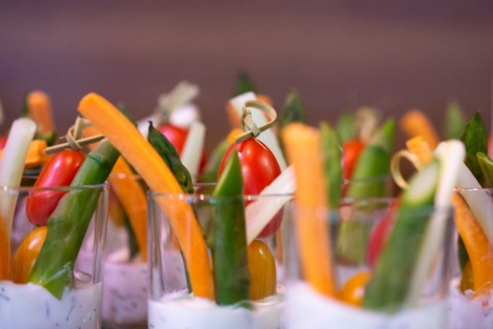 Los coloridos mini bouquet de verduras.