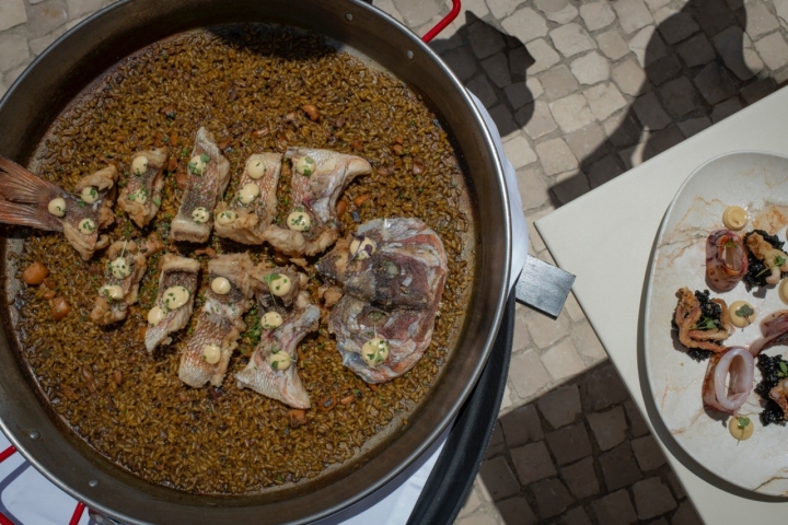Arroz a banda con Cap roig.