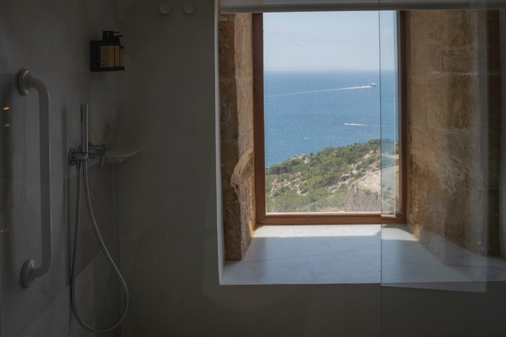 Las vistas desde el baño de una de las suites.