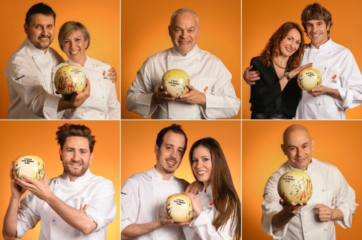 Soles Guía Repsol 2022. 2 Soles. Collage de chefs