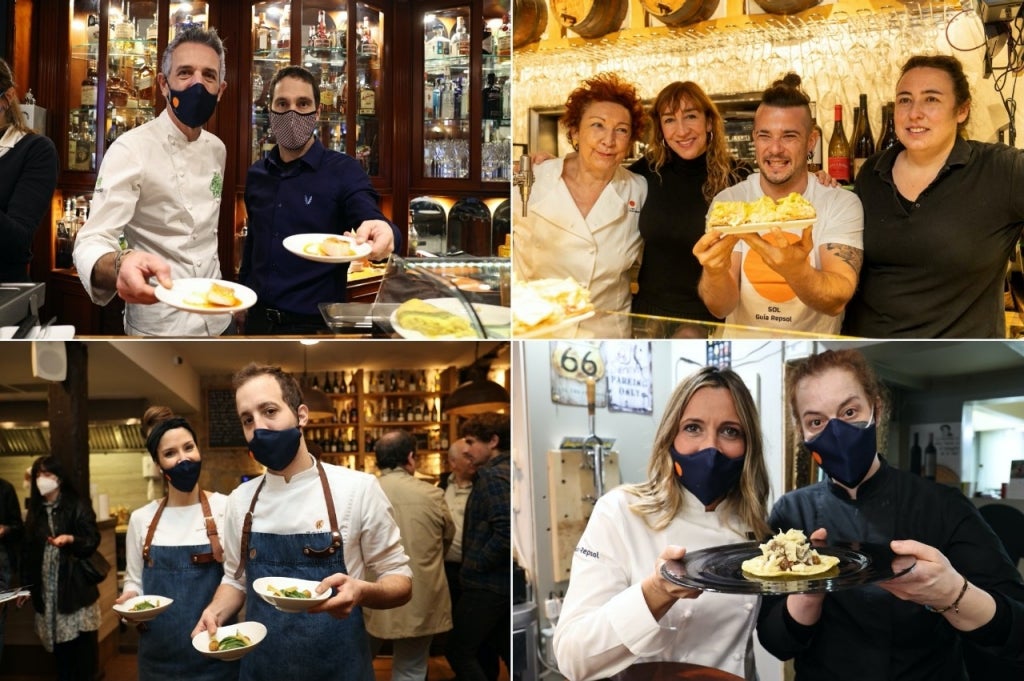 Locos por los 'pintxos' de Solla, Begoña Rodrigo, Maldonado, Carolina Sánchez e Iñaki Murua Locos por los 'pintxos' de Solla, Begoña Rodrigo, Maldonado, Carolina Sánchez e Iñaki Murua