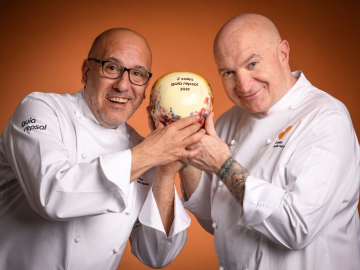 Josetxo Souto y Ramón Aso, cocineros de Callizo (Aínsa-Sobrarbe, Huesca).