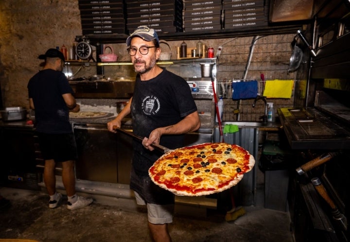 Además de bien hechas, el tamaño de las pizzas es sorprendente.