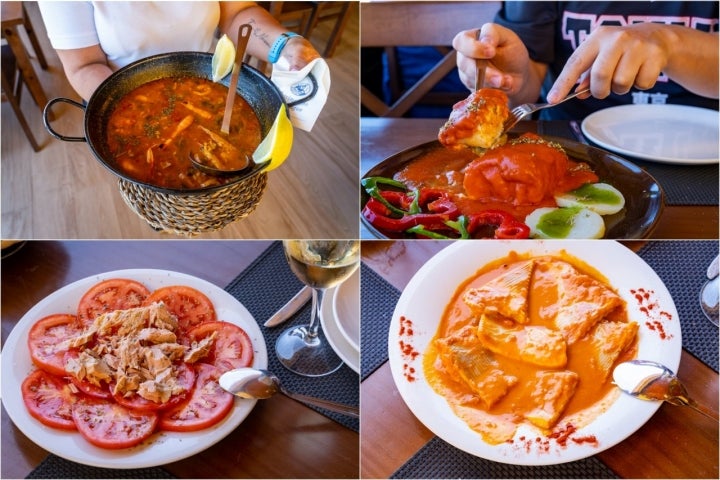 Platos de 'El Portugué' en Isla Cristina (Huelva)