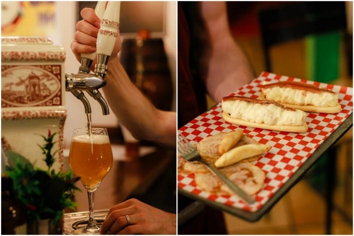 Marineras y cerveza en la taberna Chamarín