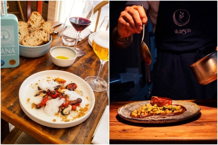 Dos platos del restaurante Mengem de Valencia