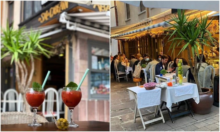 Una terraza cántabra donde catar buenos pescados y mariscos. Y cócteles. Foto: La Abacería de la Sal.