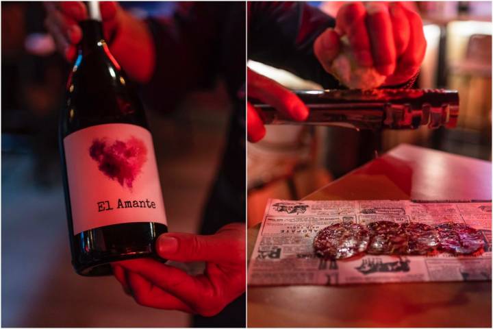 El Amante y la tapa de cortesía, dos símbolos de 'Wine Lovers'. Foto: Alfredo Cáliz