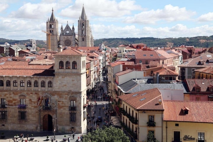 Panorámica casco histórico. Foto: Ayuntamiento de León.