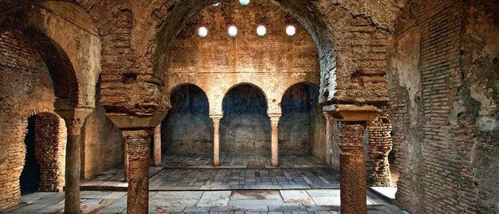 Imagen del interior de estos baños árabes. Foto: El Jubilado.