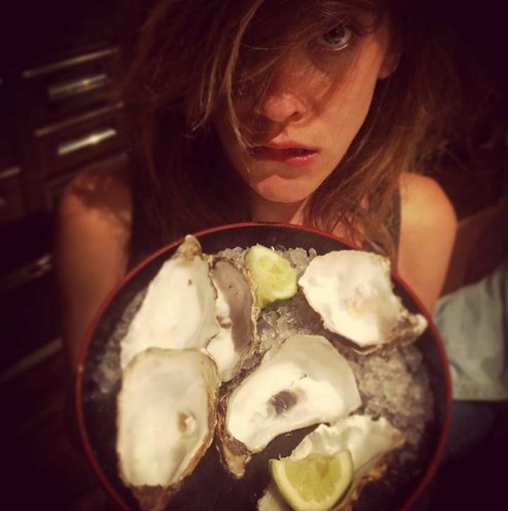 Una apasionada de las ostras. Foto: Instagram.