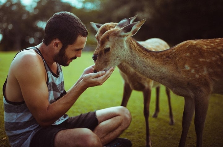 Ibai disfruta estando en contacto con la naturaleza.