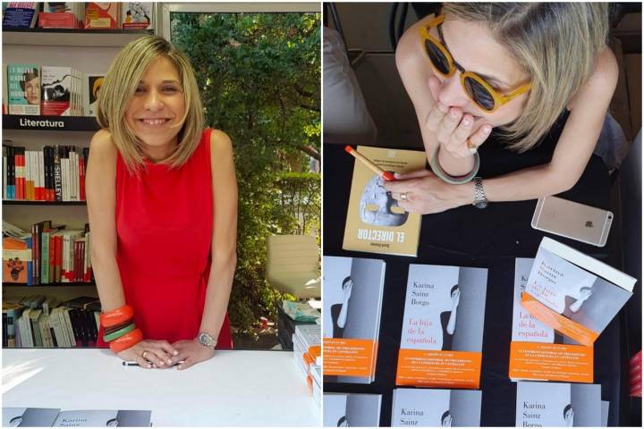 Karina promocionando su nuevo libro. Foto: Instagram / WMagazín