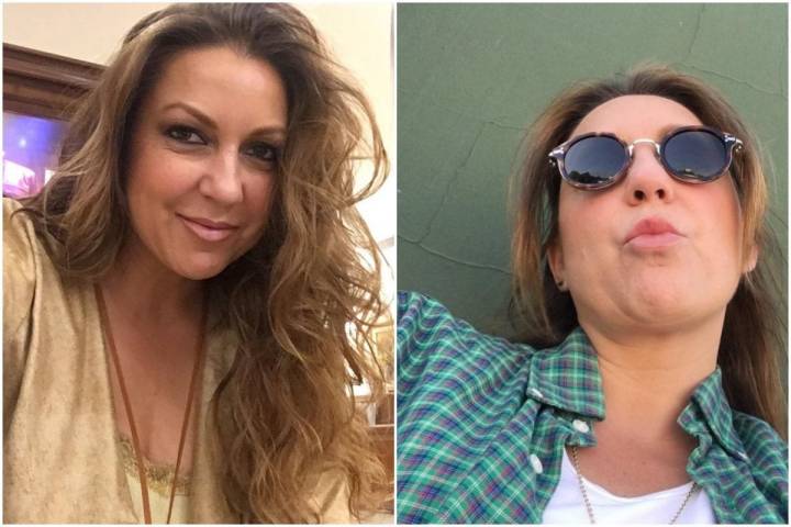 Dos looks diferentes de la cantante Niña Pastori. Fotos: Facebook.