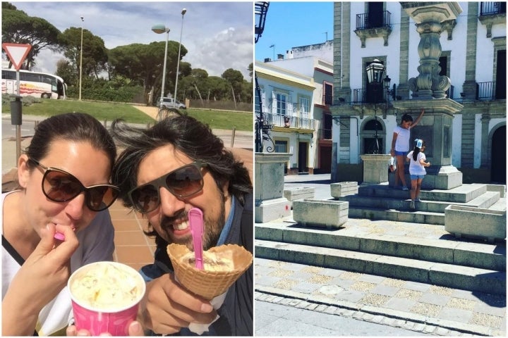 La cantante Niña Pastori disfrutando en familia del Puerto de Santa María. Fotos: Facebook.