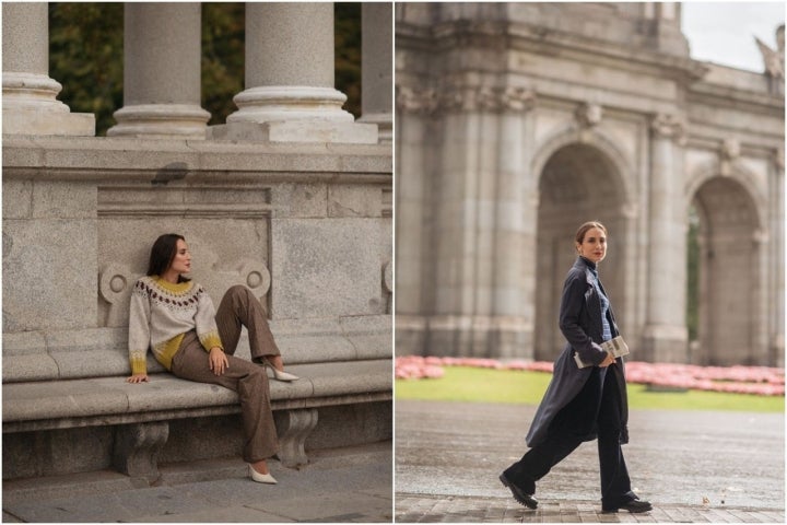 Falcó en su ciudad: en el Parque del Retiro y frente a la Puerta de Alcalá. Foto: Instagram Tamara Falcó.