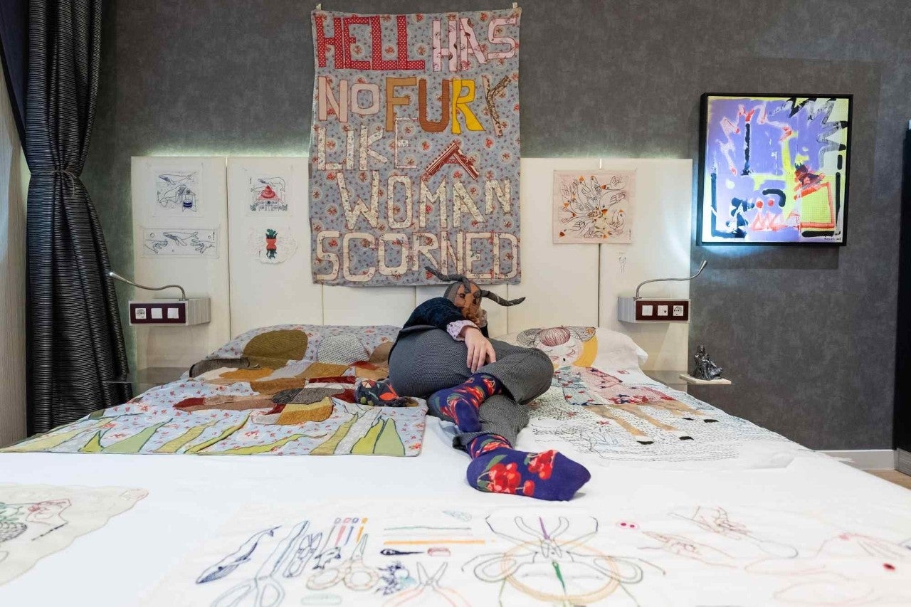 Una de las instalaciones de la Hybrid Art Fair