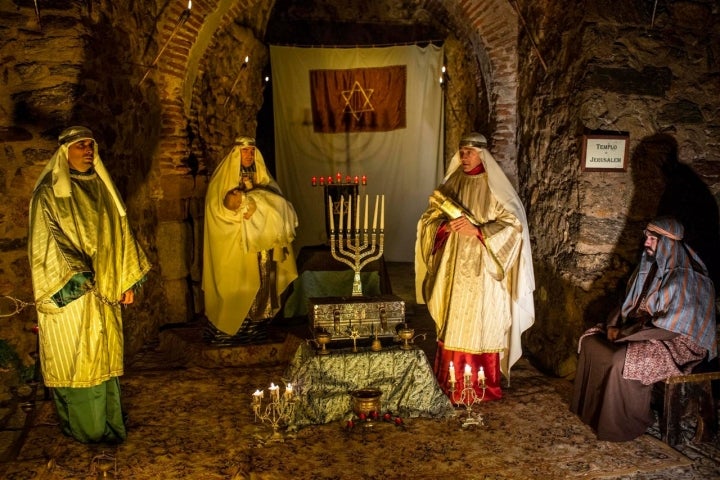 El templo judío no puede faltar en cualquier representación del nacimiento.