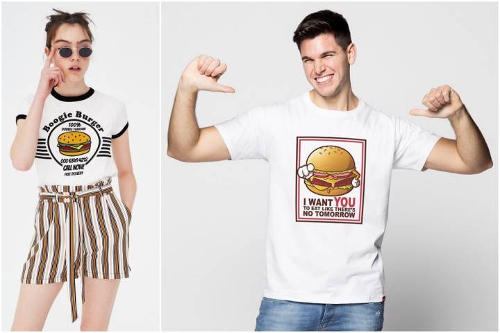 Una hamburguesa elaborada con esmero crea afición, también en la moda (Pull&Bear y Pumpling.com).