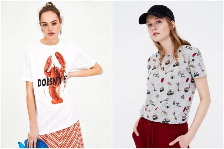 Langostas y sushi, del mar a tu camiseta (Zara y Pull&Bear).
