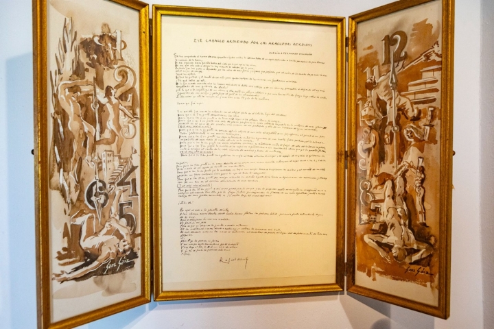 Escritos de Alberti en la Casona de Tudanca de Cossío.