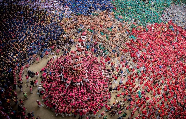 En la anterior edición se vieron un total de 25 castillos de 9 pisos o superiores. Foto: David Oliete.