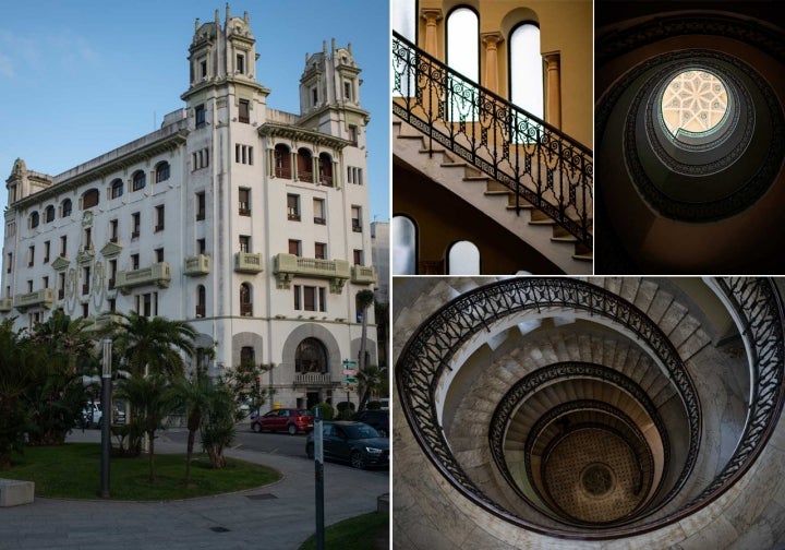 Fachada y escalinata del edificio Trujillo.