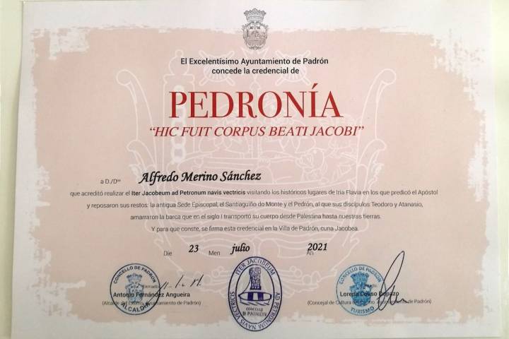 Certificado Pedronía