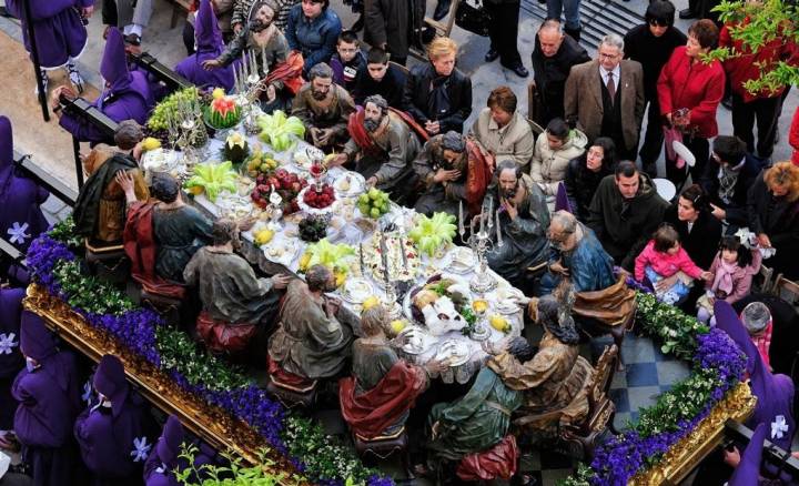 Semana Santa: 'Paso de la Cena' de la procesión Los Salzillos de Murcia