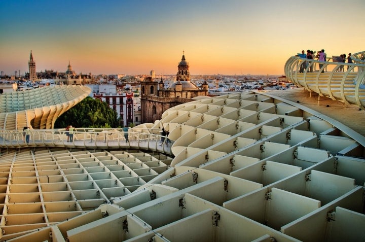 Selfie de Alfredo Cáliz. Las Setas de Sevilla