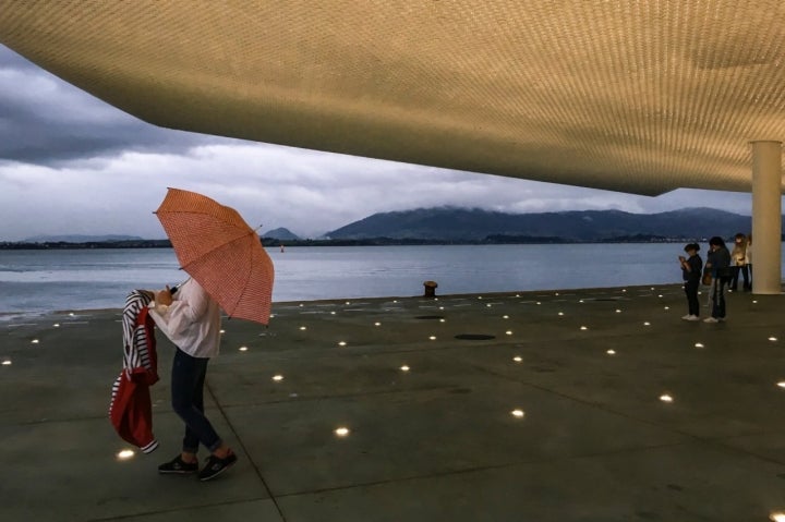 Selfie de Félix Corchado. Centro Botín de Santander (Cantabria).