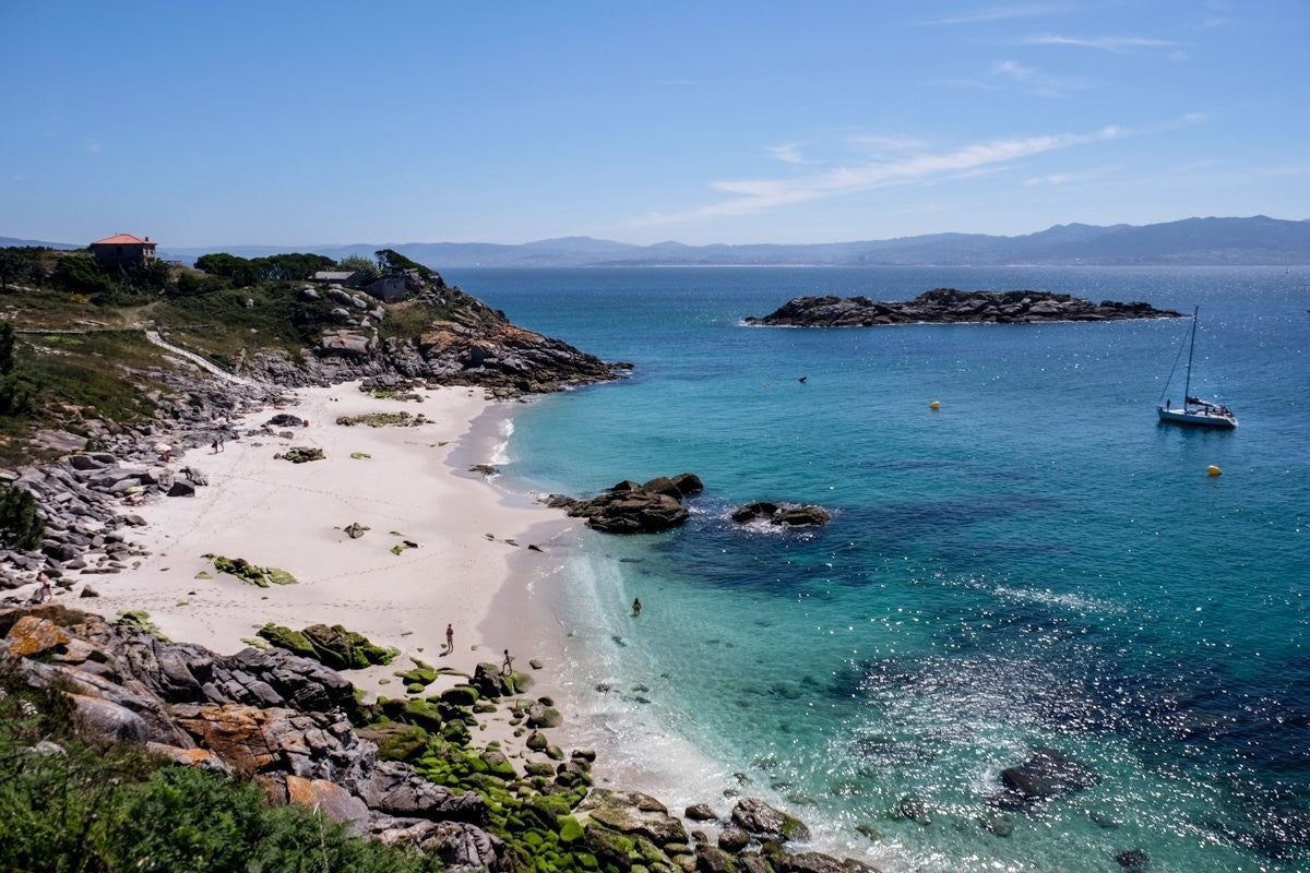 Selfie de Hugo Palotto. Playa de Nosa Señora (Islas Cíes, Pontevedra).