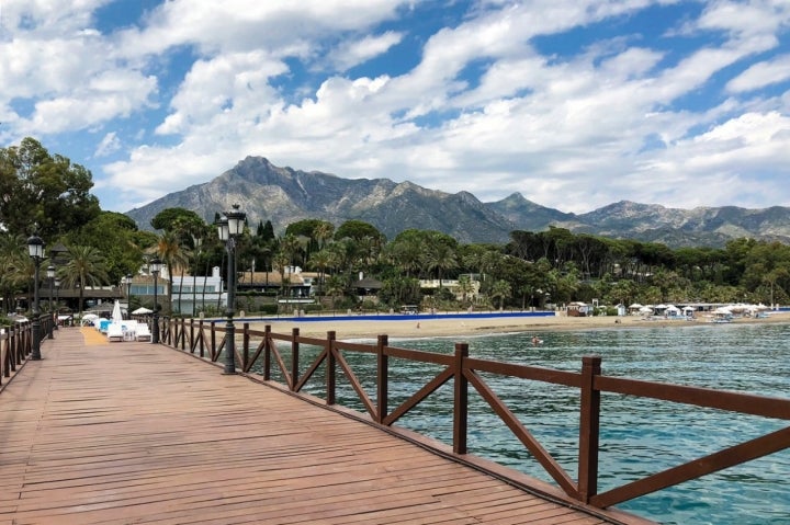 Selfie de Jorge Ogalla. Puente del Marbella Club (Marbella, Málaga).