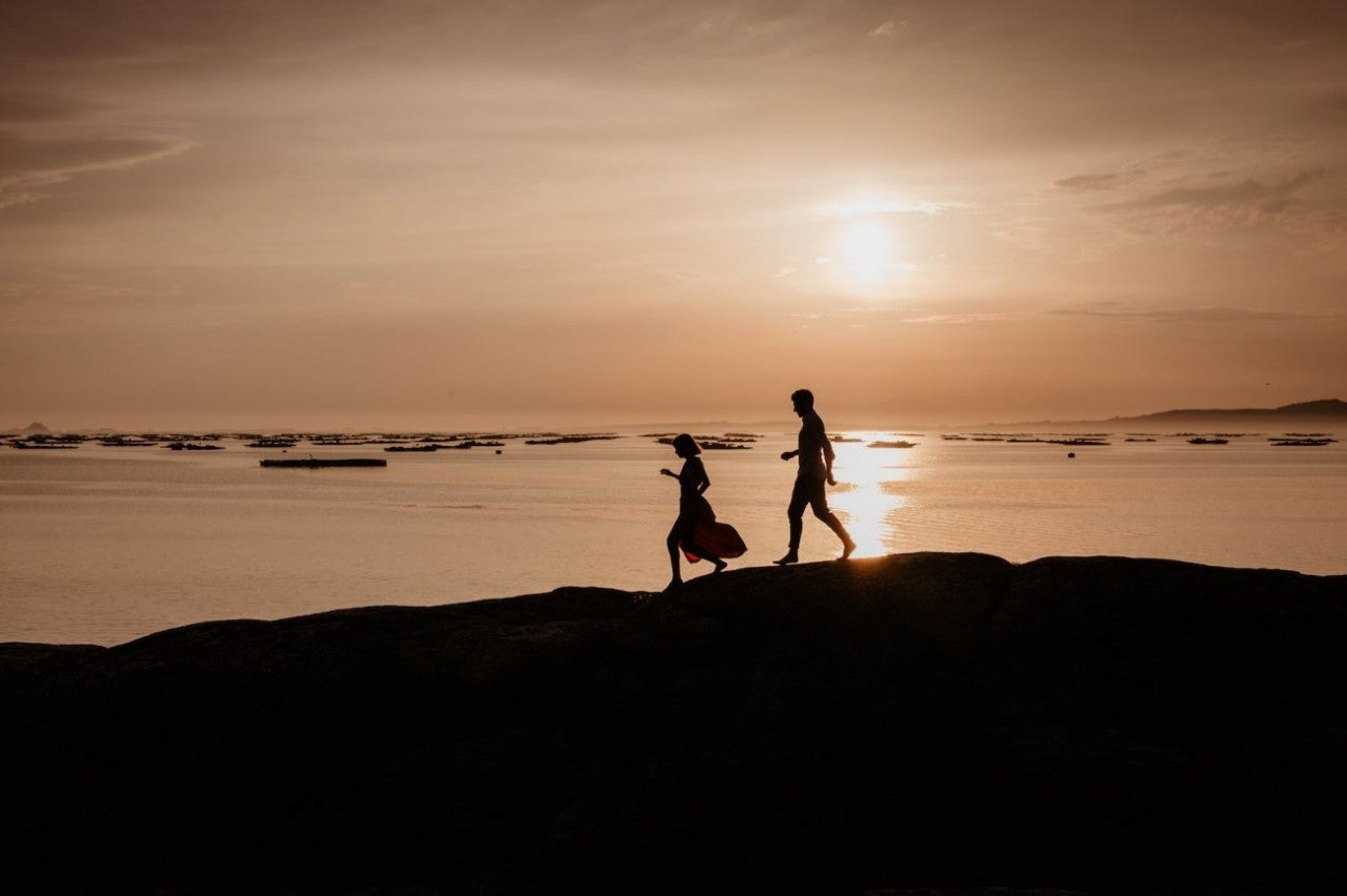 La magia de una puesta de sol en Galicia