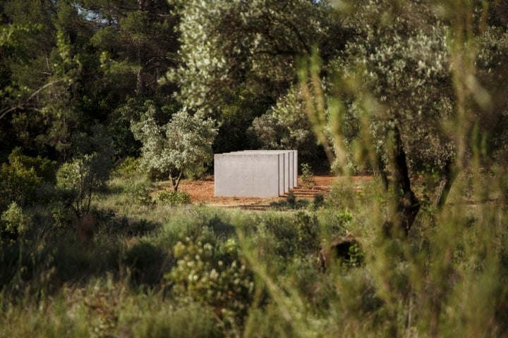 'Cimaise' asoma entre los pinos y almendros.