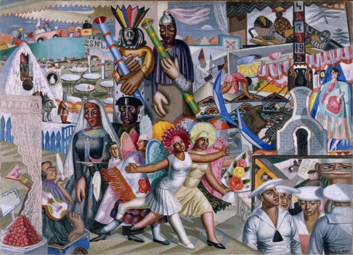 Exposici�n 'Maruja Mallo. M�scara y comp�s', Museo Reina Sof�a, Nov25.  'La verbena', 1927. Foto: � Alfredo Merino. 