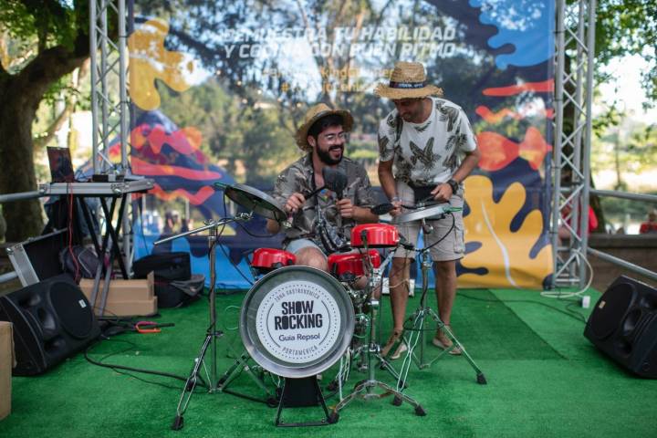 Portamerica 2019: batería musical con cazuelas y paellas